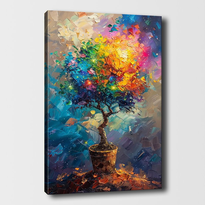 Wallity KNV9989 - 5070 Pintura Decorativa en Lienzo Multicolor 50 x 70 cm